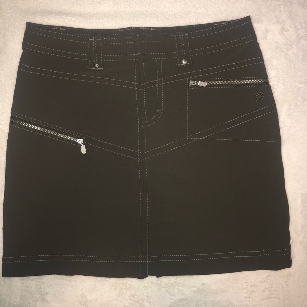 Athleta Utility Cargo Skirt womens 8 Green fleece lined Beach Tennis Casual Hike